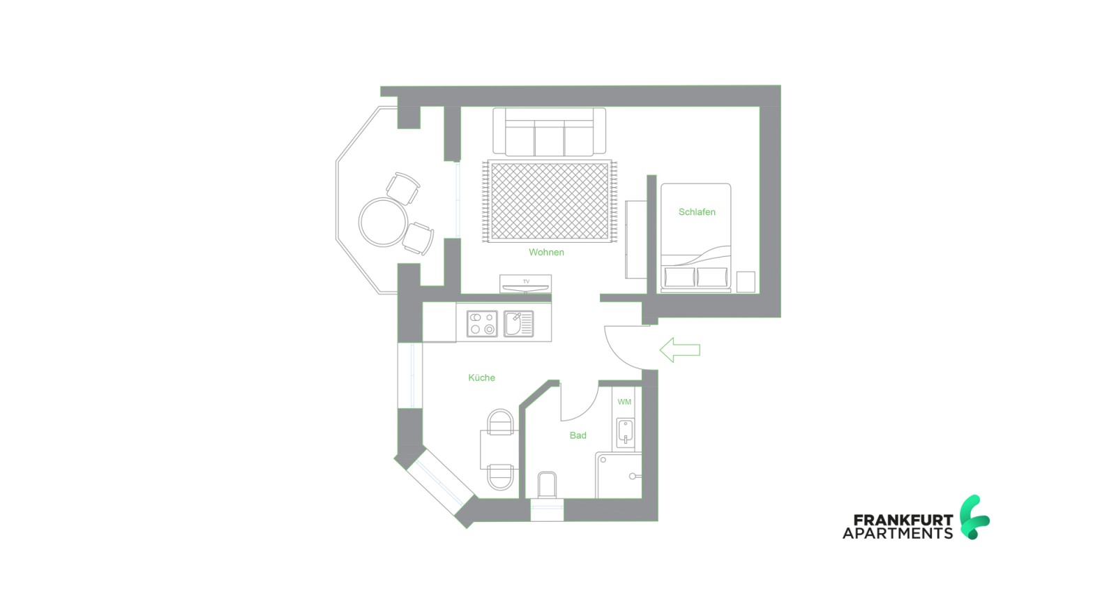 Studio Apartment in Frankfurt Rödelheim – Photo 9