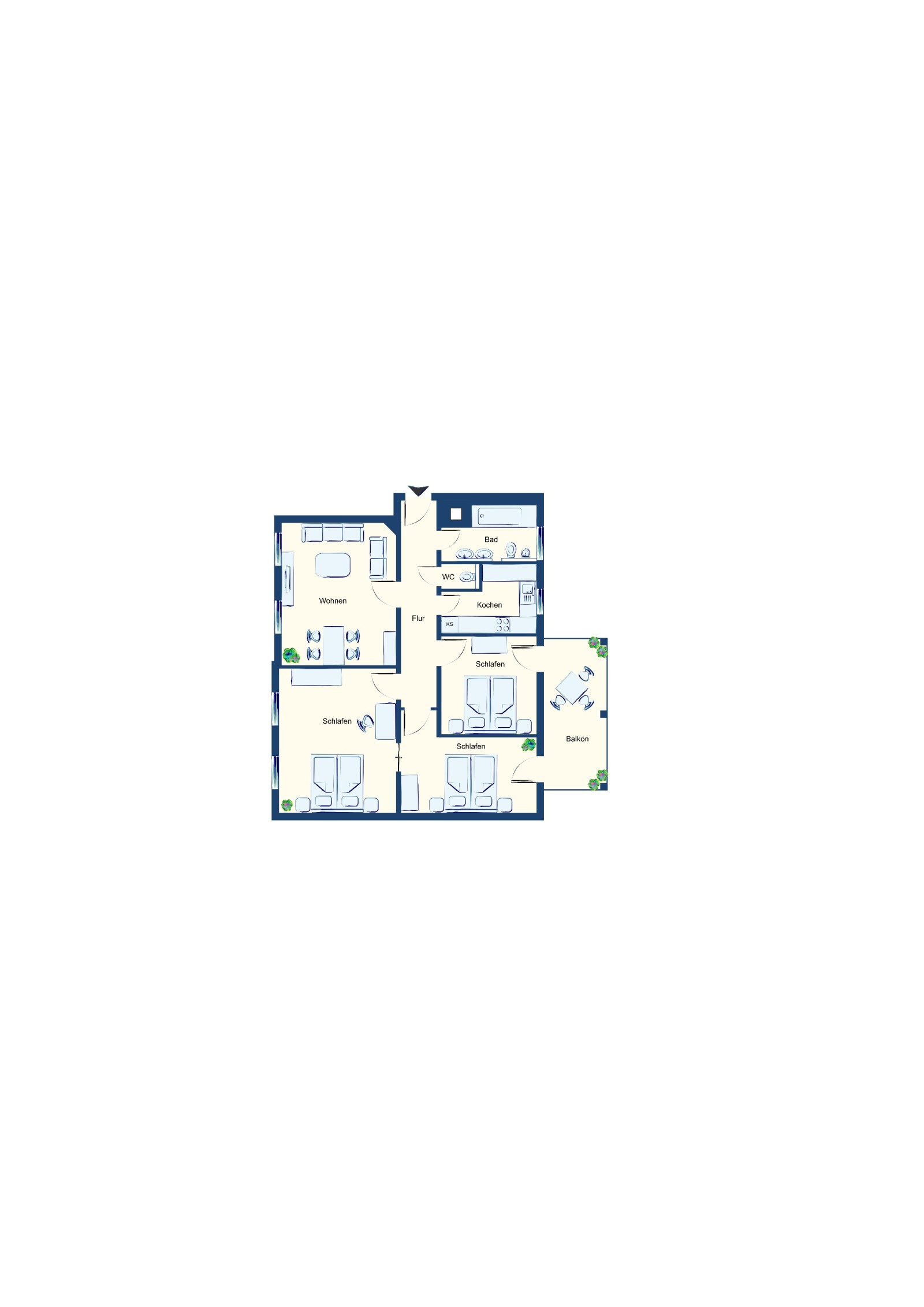 E-2L#*** S T A N D A R D Shared Apartment Frankfurt-Gutleut (3 Bedroom) ***