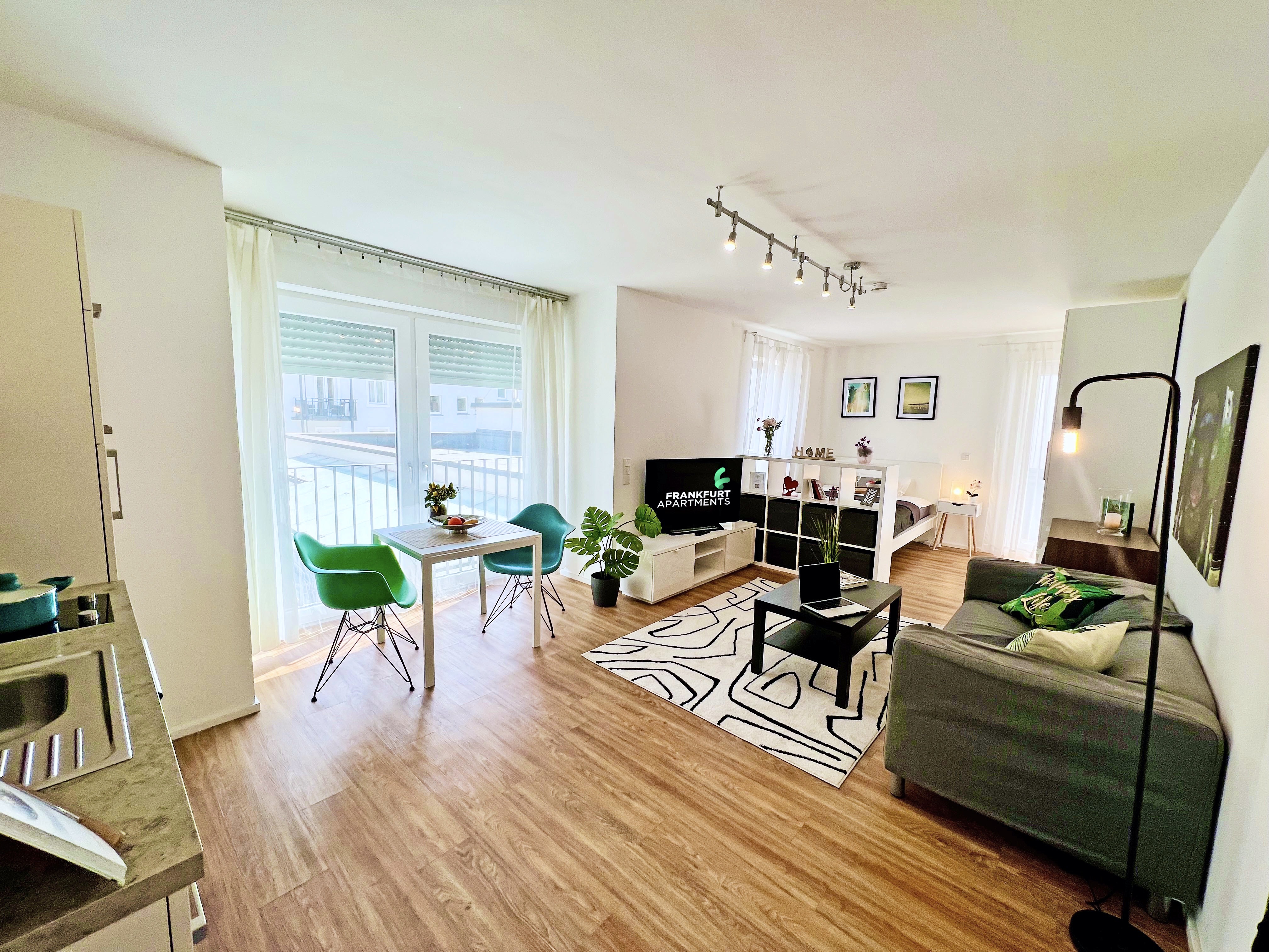 ZH-2L#*** P R I M E Studio Apartment mit Terasse in Frankfurt Nordend ***