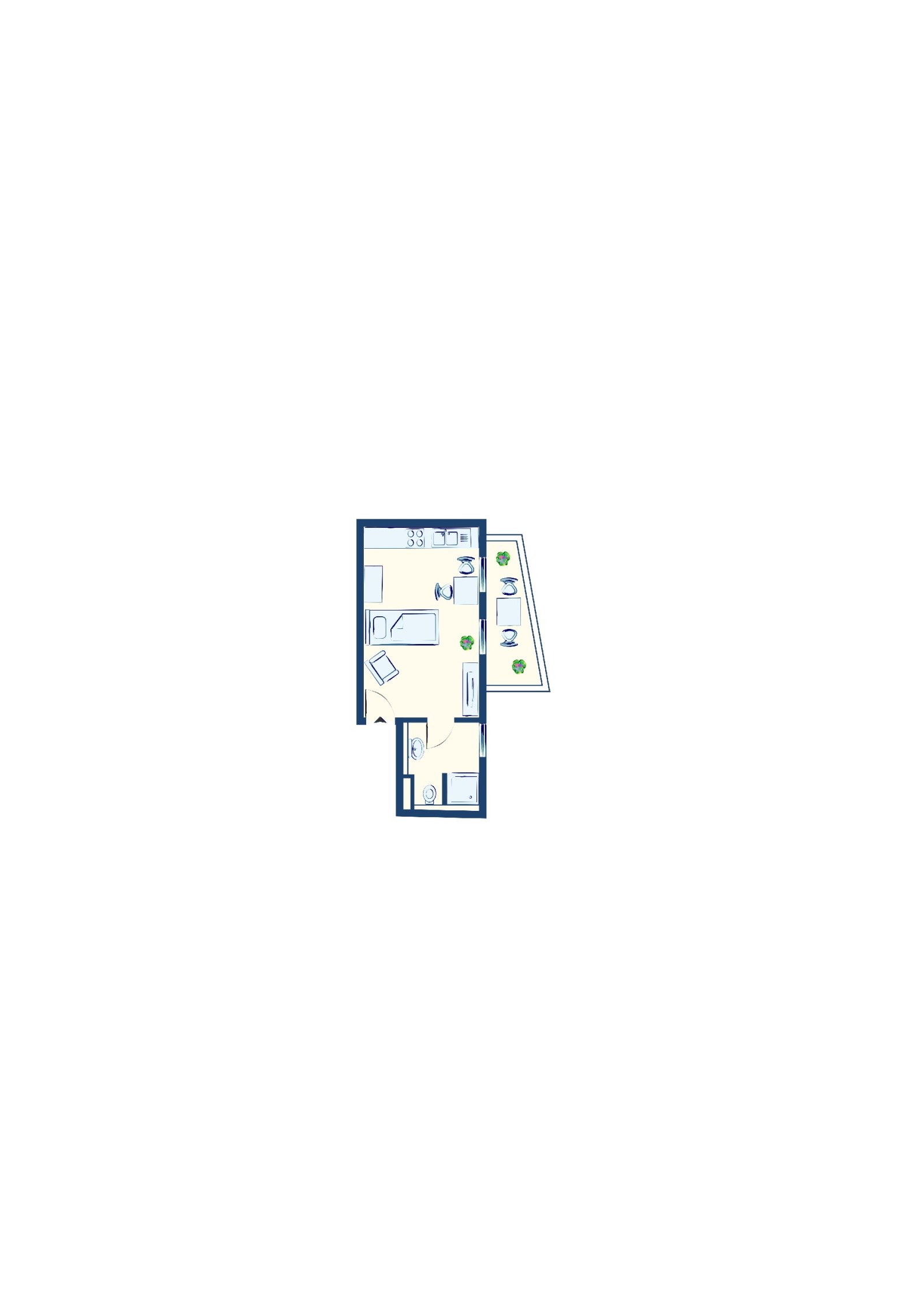 ZH-2R#*** P R I M E Studio Apartment in Frankfurt Nordend ***