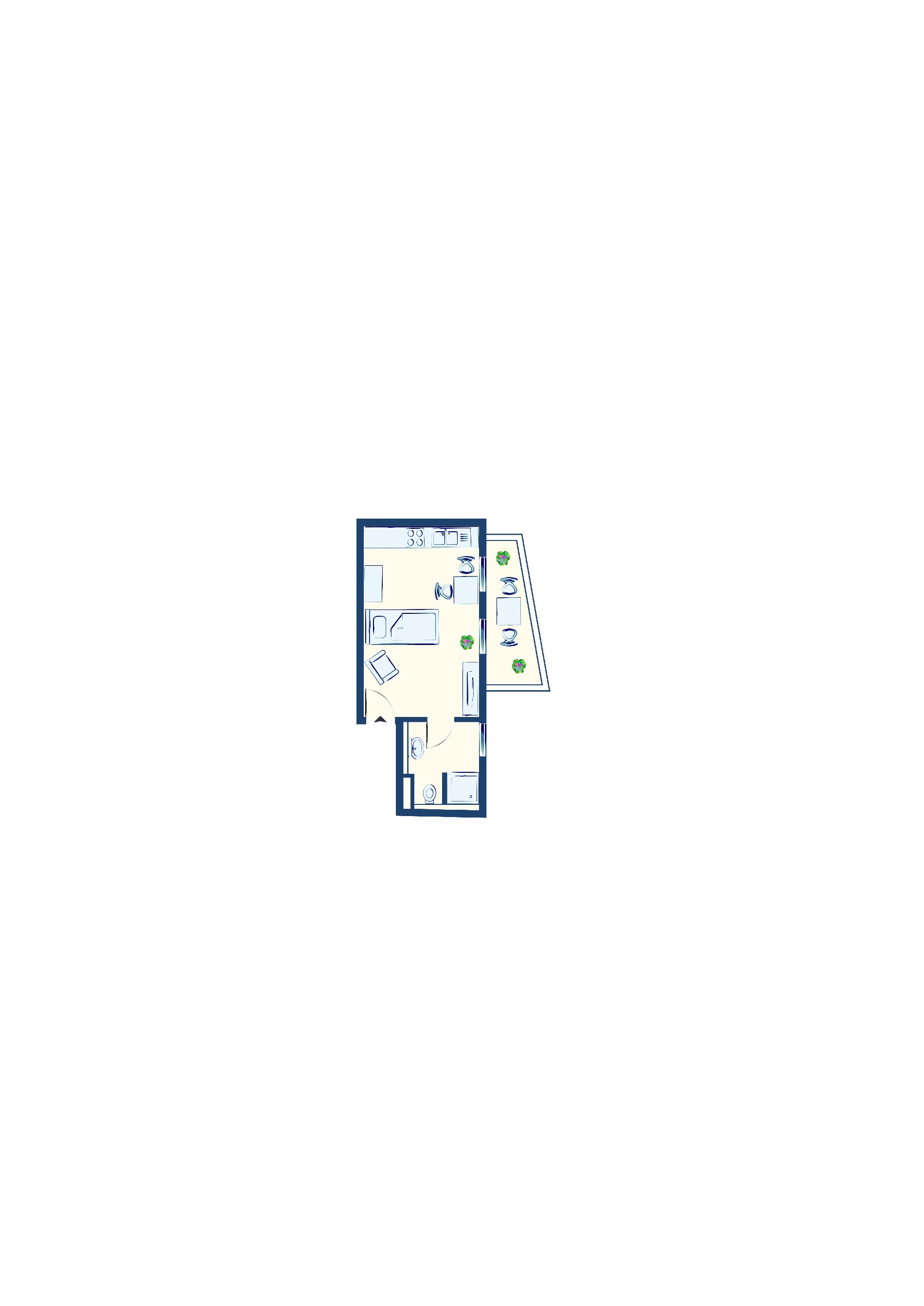 ZH-2R#*** P R I M E Studio Apartment in Frankfurt Nordend ***